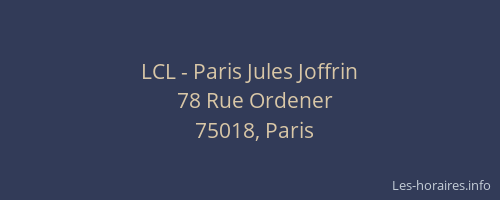 LCL - Paris Jules Joffrin