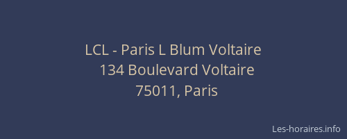 LCL - Paris L Blum Voltaire