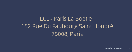 LCL - Paris La Boetie