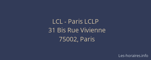 LCL - Paris LCLP