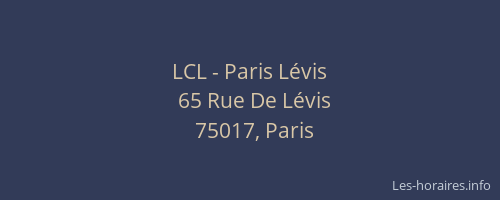LCL - Paris Lévis