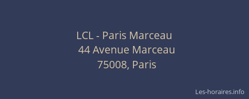 LCL - Paris Marceau