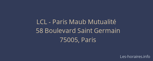 LCL - Paris Maub Mutualité