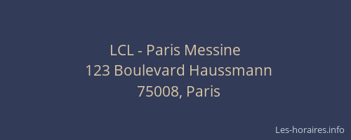 LCL - Paris Messine
