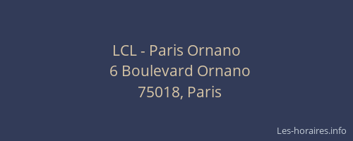 LCL - Paris Ornano