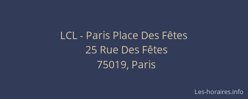 LCL - Paris Place Des Fêtes