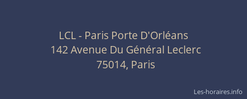 LCL - Paris Porte D'Orléans