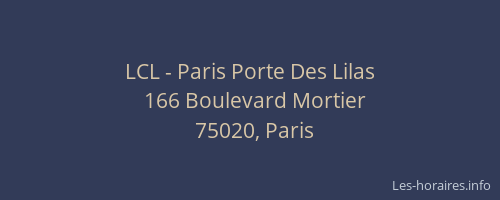 LCL - Paris Porte Des Lilas
