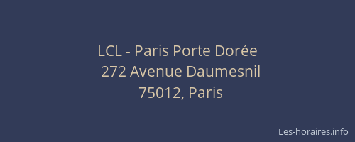 LCL - Paris Porte Dorée