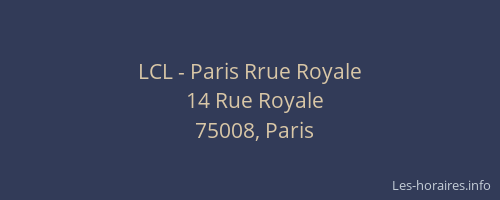 LCL - Paris Rrue Royale