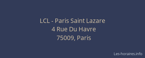 LCL - Paris Saint Lazare