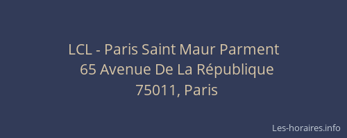 LCL - Paris Saint Maur Parment