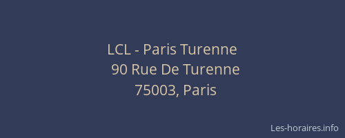 LCL - Paris Turenne