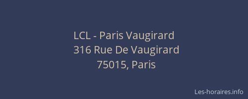 LCL - Paris Vaugirard