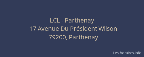 LCL - Parthenay