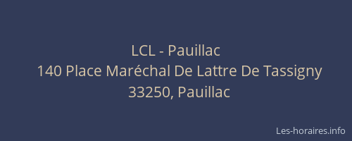 LCL - Pauillac