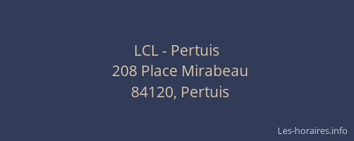 LCL - Pertuis
