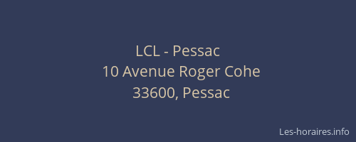 LCL - Pessac