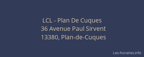 LCL - Plan De Cuques