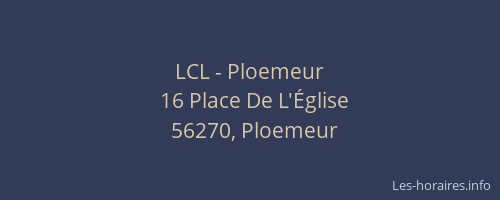 LCL - Ploemeur