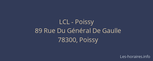 LCL - Poissy