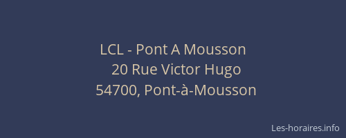 LCL - Pont A Mousson