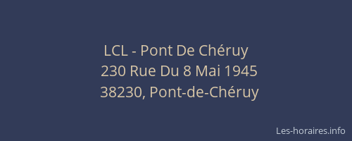 LCL - Pont De Chéruy