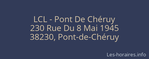 LCL - Pont De Chéruy