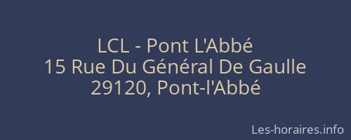 LCL - Pont L'Abbé