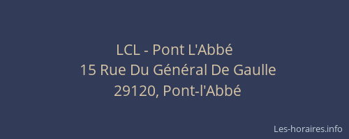 LCL - Pont L'Abbé