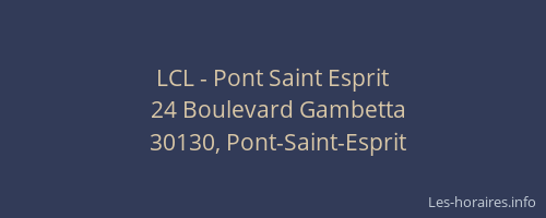 LCL - Pont Saint Esprit
