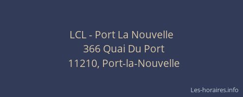 LCL - Port La Nouvelle