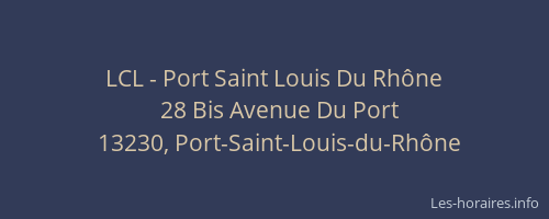 LCL - Port Saint Louis Du Rhône