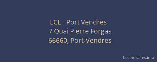 LCL - Port Vendres
