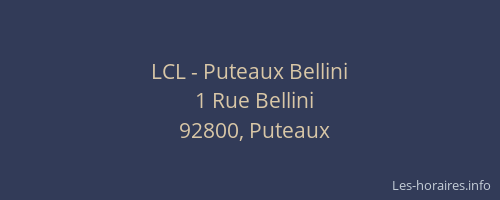 LCL - Puteaux Bellini