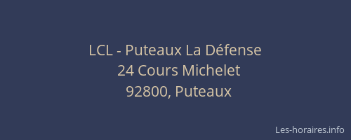 LCL - Puteaux La Défense