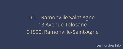 LCL - Ramonville Saint Agne