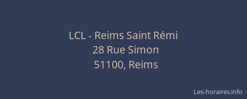 LCL - Reims Saint Rémi