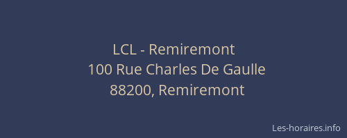 LCL - Remiremont