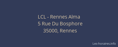 LCL - Rennes Alma