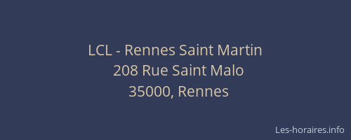 LCL - Rennes Saint Martin