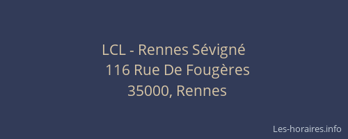 LCL - Rennes Sévigné
