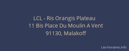 LCL - Ris Orangis Plateau