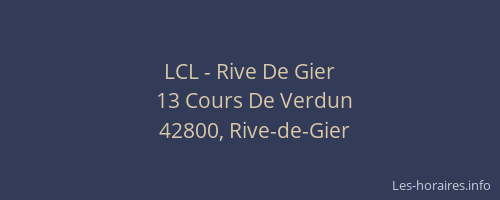 LCL - Rive De Gier