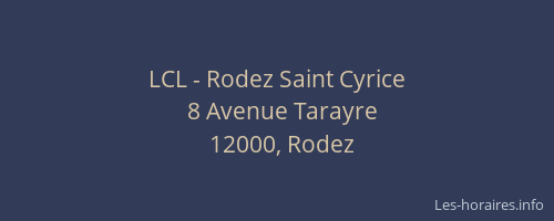 LCL - Rodez Saint Cyrice