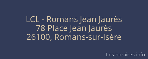 LCL - Romans Jean Jaurès