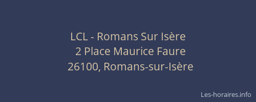 LCL - Romans Sur Isère