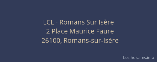 LCL - Romans Sur Is&egrave;re