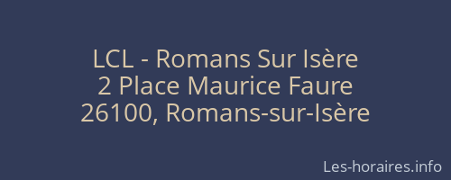 LCL - Romans Sur Isère