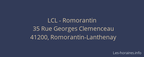 LCL - Romorantin